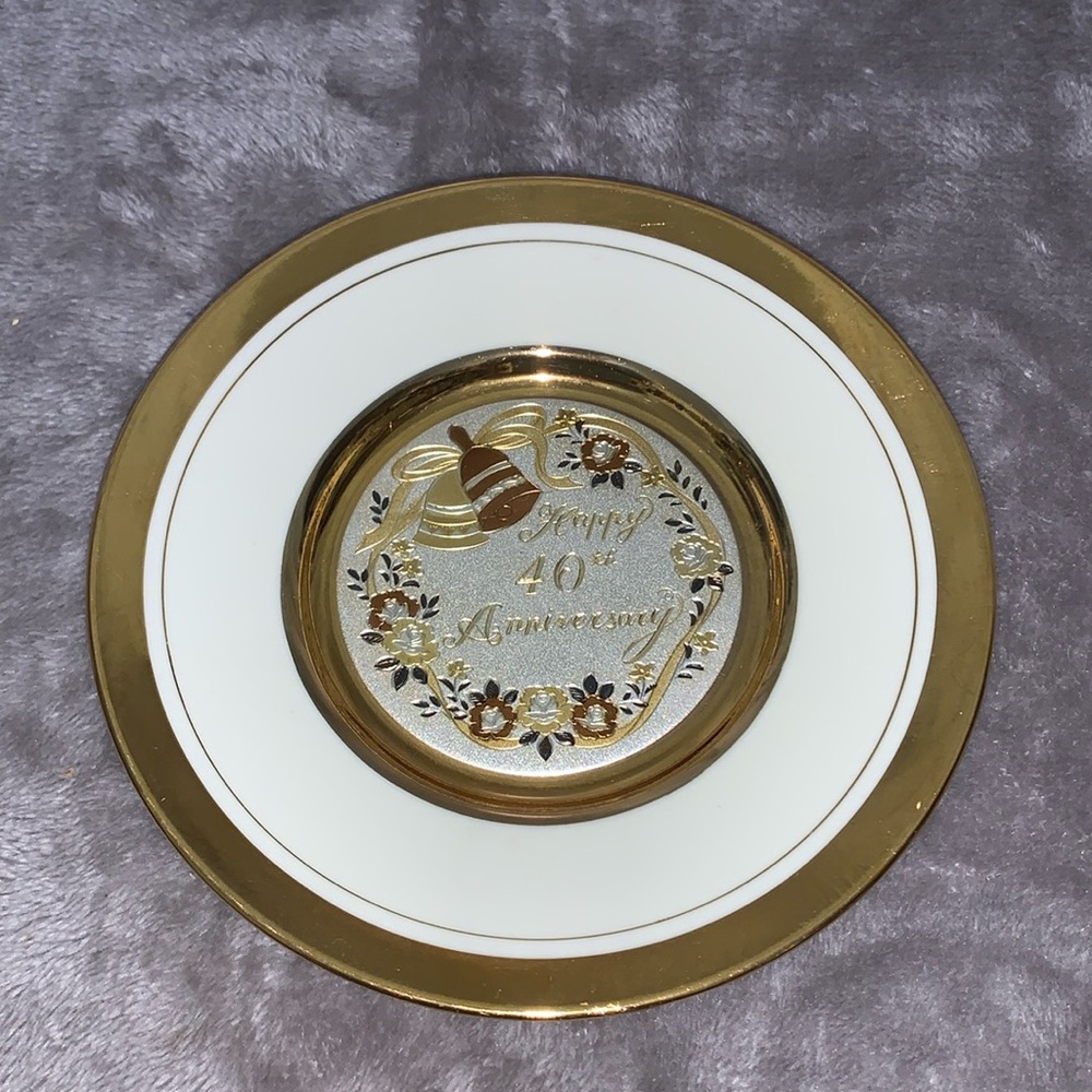 0611 The Art of Chokin Dynasty Gallery “Happy 40th Anniversary” Plate